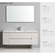 AULIC ELISA Wall Hung Vanity CERAMIC TOP